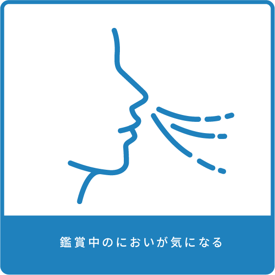 鑑賞中の臭いが気になる。